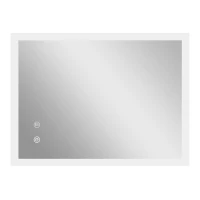 kleankin Espelho Casa de Banho com Luzes LED 70x50 cm Função Antiembaciamento 3 Cores Função de Memória e Interruptor Tátil Prata(m-10)
