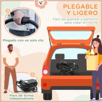 HOMCOM Silla de Paseo Ligera con Asiento Reversible y Reclinable Cochecito para Bebé de 0-36m Plegable 83x59x104cm Negro(m-5)