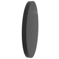 HOMCOM Specchio Rotondo da Parete Moderno in Lega di Alluminio, Ø61cm Nero(m-9)