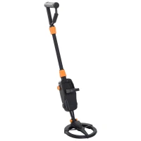 Outsunny Metalldetektor Metallsuchgerät mit LCD Display wasserdicht 16,5cm Suchspule ABS Ф16,5 x 81cm(m-1)