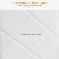 Homcom Set 4 Scaune Sufragerie – Piele Artificiala cu Spatar inalt(m-6)