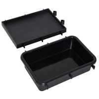 HOMCOM Putzwagen Reinigungswagen Wischwagen Systemwagen mit 4 leichtgängigen Rollen Schwarz+Blau+Orange 111 × 63,3 × 103 cm(m-6)