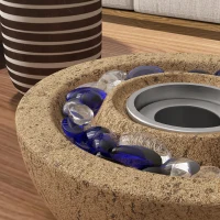 HOMCOM Kamin na etanol, 1000BTU Bio-Etanol Kamin, Kominek stołowy, 0,4L Ogień stołowy(m-9)