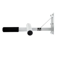 HOMCOM Barra de Abdominais Fixa na Parede para Abdominais e Exercícios de Musculação - Branco - 118x44x20 cm(m-8)