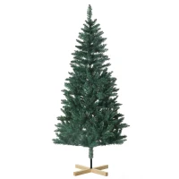 HOMCOM Árvore de Natal Artificial 180 cm com 536 Ramos e Base Cruzada de Madeira Decoração para Interiores Ø90x180 cm Verde(m-10)