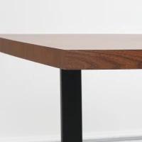 HOMCOM Esstisch im Industrie-Design, Küchentisch, großer Tisch, 160 cm x 85 cm x 75 cm, Braun + Schwarz(m-9)