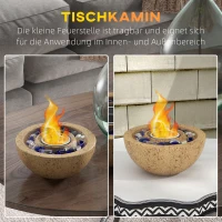 HOMCOM Kamin na etanol, 1000BTU Bio-Etanol Kamin, Kominek stołowy, 0,4L Ogień stołowy(m-6)