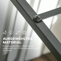 Outsunny Haardhoutrek Brandhoutrek tot 50 kg Metaal Binnen & Buiten Zwart 39x35x76 cm(m-5)