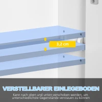 kleankin Spiegelschrank Badschrank mit LED-Beleuchtung 90 x 15 x 75cm Weiß(m-6)