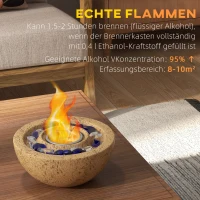 HOMCOM Kamin na etanol, 1000BTU Bio-Etanol Kamin, Kominek stołowy, 0,4L Ogień stołowy(m-4)