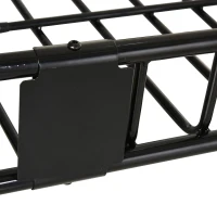 HOMCOM uniwersalny kosz dachowy do samochodu bagażnik dachowy kosz bagażowy kosz na bagaż półka metal czarny 162 x 99 x 16 cm(m-9)