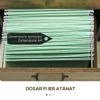 Vinsetto Comodă de Birou cu 2 Sertare pentru Documente și Rafturi Deschise din Aglomerată, 90x37,5x68,5 cm, Maro Rustic(m-6)