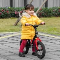 HOMCOM 12 Inch Kids Balance Bike, No Pedal Bicycle w/ Adjustable Height, Rubber Tyre(m-2)