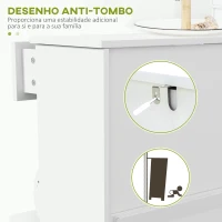 HOMCOM Sapateira Branca Móvel Sapateira Estreita com 2 Portas e 1 Gaveta para 8 Pares de Sapatos  60x23,5x98,5 cm Branco(m-7)