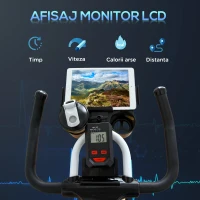 HOMCOM Bicicleta Spinning – 8 kg Volant pentru Fitness Acasa(m-4)
