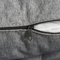 HOMCOM Sofá Cama de 1 Plaza Tapizado en Lino con Respaldo Ajustable de 3 Niveles y Almohada Acolchada 69x82,5x84 cm Gris(m-8)