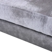 PawHut Dog Sofa Bed for Small-Sized Dogs, Elevated Pet Chair with PU Cover, Soft Cushion, Cat Couch Lounger with Anti-slip Legs - Grey(m-8)