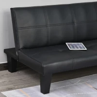 HOMCOM Sofá Cama de 3 Plazas Sofá Cama Convertible con Estructura Sólida Patas Elevadas y Asiento Acolchado 165x75,5x70 cm Gris(m-9)