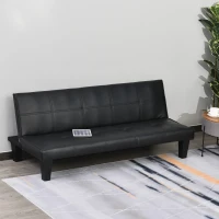 HOMCOM Sofá Cama de 3 Plazas Sofá Cama Convertible con Estructura Sólida Patas Elevadas y Asiento Acolchado 165x75,5x70 cm Gris(m-2)