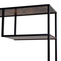 HOMCOM® boekenrek, archiefrek, stabiel, spaanplaat bruin 82 x 33,5 x 175 cm | Aosom.de(m-7)