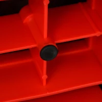 HOMCOM Step para Exercício Aeróbico Plataforma Step com Altura Ajustável em 2 Níveis com Carga Máxima 150kg para Exercício em Academia Casa 68x29x10-15cm Preto e Vermelho(m-10)