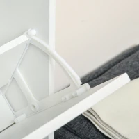 HOMCOM Schuhschrank Schuhregal geräumig hölzern mit Türen und Regalen Spanplatte Weiß 76,2 x 19 x 116,8 cm(m-8)