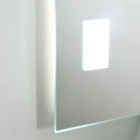 HOMCOM lichtspiegel LED-spiegel badspiegel badkamerspiegel wandspiegel met aanraakschakelaar anti-condens zilver 70 x 50 x 4 cm(m-7)