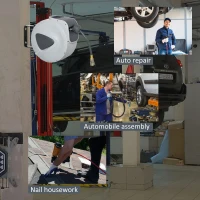 DURHAND Retractable Air Hose Reel 15m+ 140cm Hose Diameter 3/ 8" 9.5mm, Hose Connector 1/ 4" BSP, Wall Mount Auto Rewind Hose- Reel(m-7)