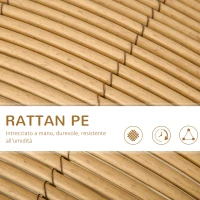 PawHut Cuccia per Gatti, Cesta per Gatti Adulti fino 5kg, Cesta in Vimini Sintetico Rialzata, Marrone Chiaro(m-4)