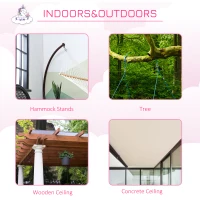 Outsunny Scaun Suspendat pentru Copii in forma de Unicorn pentru Interior si Exterior(m-5)