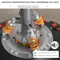 HOMCOM Sacco da Boxe da Terra Adulti, 180 cm Sacco Boxe da Terra con 10 Ventose, Sacchi da Kickboxing per Muay Thai MMA Allenamento Fitness, per Casa Palestra Home Gym, Nero e Rosso(m-7)