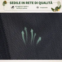 Outsunny Sedia a Dondolo Design Moderno per Interni ed Esterni Texteline 154x80x84cm Nero(m-4)
