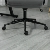 Vinsetto Home Office Chair, High-Back Computer Chair with Flip Up Armrests, Swivel Wheels and Adjustable Height, Light Grey(m-10)