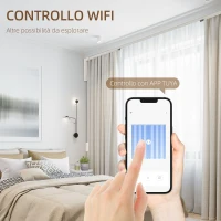 HOMCOM Binario per Tende Motorizzato Larghezza Regolabile, Controllo con Telecomando, APP, Alexa e Google(m-5)