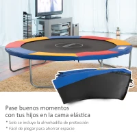 HOMCOM Cubierta de Protección Acolchada Borde de Seguridad para Trampolines Cama Elástica con Diámetro Ø305 cm Multicolor(m-5)