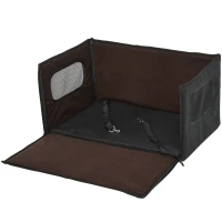 PawHut Hundetasche Hundebox faltbar Hundetransportbox Reisebox Katzenbox Autositz Oxford Schwarz 52x34x28 cm(m-6)