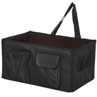 PawHut Hundetasche Hundebox faltbar Hundetransportbox Reisebox Katzenbox Autositz Oxford Schwarz 52x34x28 cm(m-1)