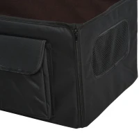 PawHut Hundetasche Hundebox faltbar Hundetransportbox Reisebox Katzenbox Autositz Oxford Schwarz 52x34x28 cm(m-9)