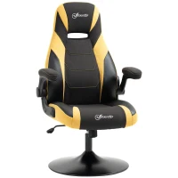 Vinsetto Gaming Stuhl z funkcją kołysania, obrotowy fotel biurowy z ekoskóry o wysokości 110-116cm(m-1)