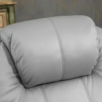 HOMCOM Massagestoel met voetensteun, 8 vibratiepunten, 5 modi, inclusief afstandsbediening, lichtgrijs.(m-8)