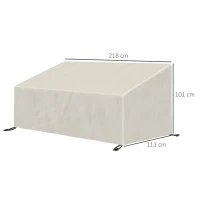 Outsunny Capa Protetora para Móveis de Jardim 218x111x63-101 cm Cobertura de Móveis de Tecido Oxford 600D Impermeável para Sofás Bancos(m-3)