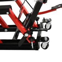 DURHAND Elevador hidráulico de aço para motocicleta Suporte 680 kg 110x36x67 cm Preto e Vermelho(m-9)