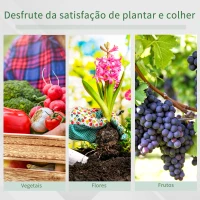 Outsunny Estufa Tipo Túnel 300x200x195 cm com Porta e 4 Janelas para Cultivo de Plantas e Verduras com Cobertura PE 140g/㎡ Verde(m-7)