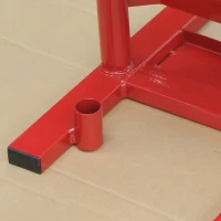 HOMCOM Plataforma Elevação para Motocicletas Macaco Elevador para Reparação Estacionar Aço 28x34x30-40cm Vermelho(m-9)