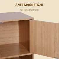 HOMCOM Mobile Libreria Scaffale 6 Cubi da Ingresso Ufficio Salotto 110x40x78cm Legno(m-5)