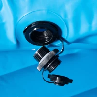 Outsunny Kayak gonflable pour 2 personnes avec pompe à air, rames en aluminium, bleu(m-9)