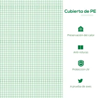 Outsunny Invernadero de Exterior 120x60x60 cm Invernadero de Jardín con 2 Ventanas Enrollables Cubierta de PE 140g/㎡ y Marco de Acero Impermeable Anti-UV para Cultivo de Plantas Verduras Verde(m-4)
