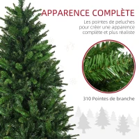 HOMCOM Sapin de Noël artificiel avec 310 branches support en acier socle pliable en acier hauteur 120 cm vert(m-5)