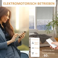 HOMCOM Roleta Termiczna z Pilotem, Złączem USB, Akumulatorem, 80 cm x 180 cm x 7 cm, Szara(m-5)