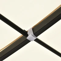 Outsunny Cenador de Jardín 3x3 m Pérgola con Toldo y 16 Orificios de Drenaje para Patio Terraza Metal y Poliéster 180 g/m² Resistente Crema(m-8)